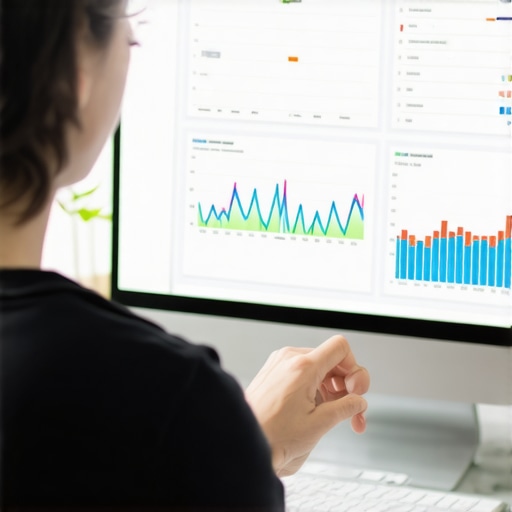 Analyzing GMB Analytics for Local SEO Success Person analyzing GMB analytics dashboard with charts and graphs