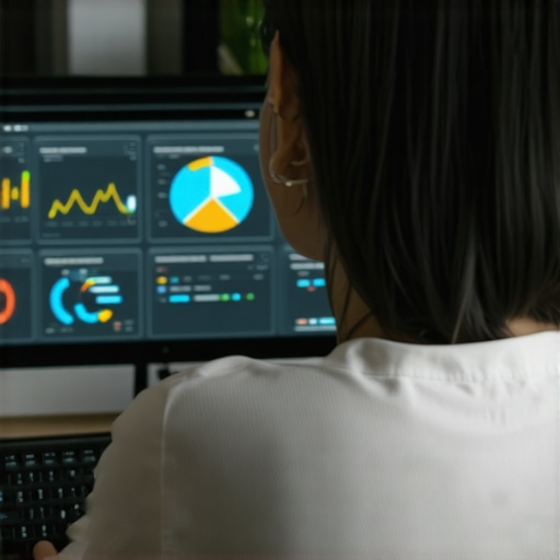 Analyzing GMB Data for Local SEO Person reviewing local SEO analytics on a computer screen with GMB dashboards