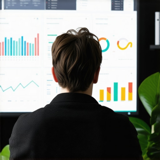 Analyzing GMB Data for Local SEO Person reviewing local SEO analytics on a computer screen with GMB insights.