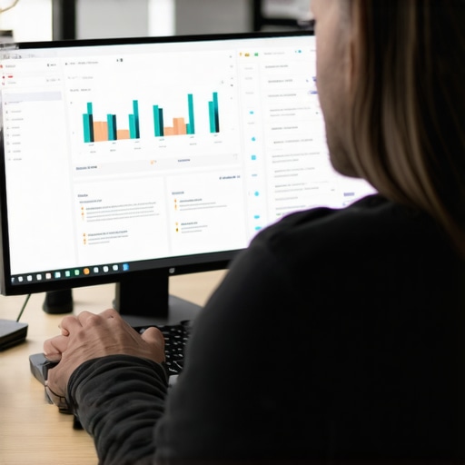 Expert Analyzing GMB Data Professional analyzing local search data on computer with GMB tools