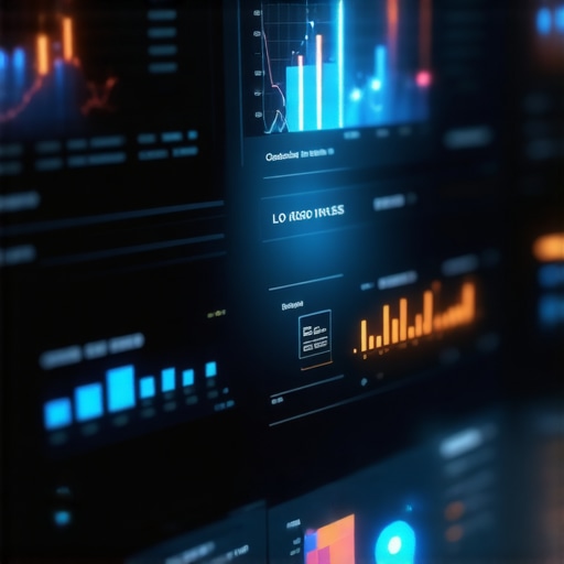 AI Analytics for Local SEO Futuristic AI analytics dashboard displaying local search data.