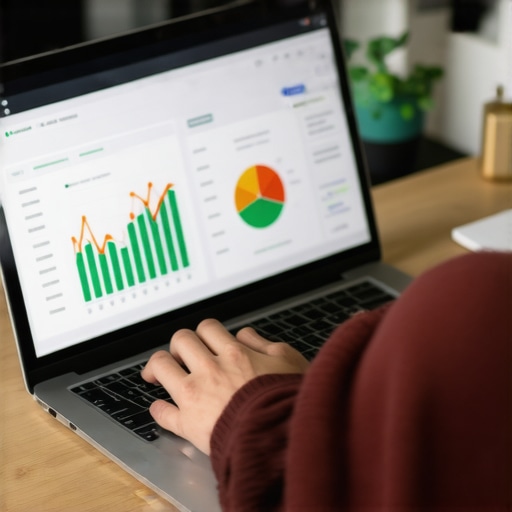 Analyzing GMB Analytics for Local SEO Person reviewing Google My Business analytics on laptop