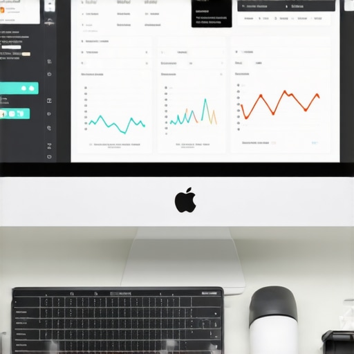 Digital Marketing Workspace with GMB Tools A workspace with laptops and analytics dashboards focusing on Google My Business and SEO tools.