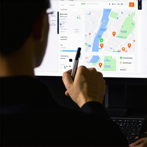 Expert Analyzing GMB Data for SEO Professional analyzing Google My Business analytics on a computer screen.