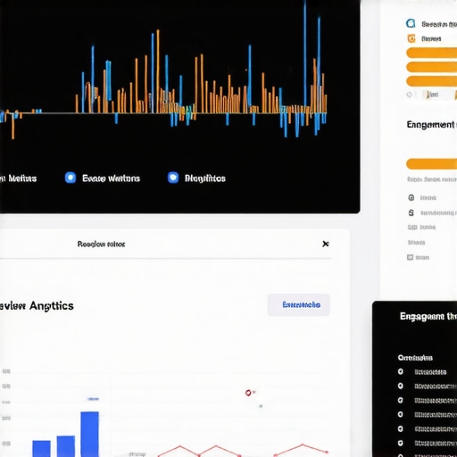 GMB dashboard showing review and engagement analytics