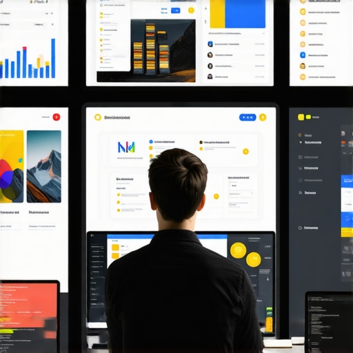 Person using computer to monitor GMB analytics and reviews