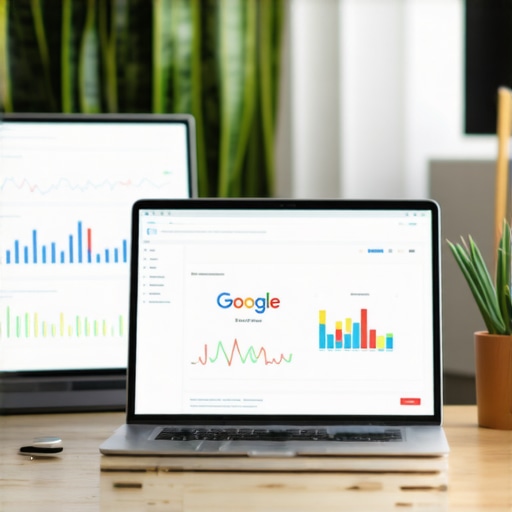 Digital marketing workspace with SEO tools and GMB dashboard