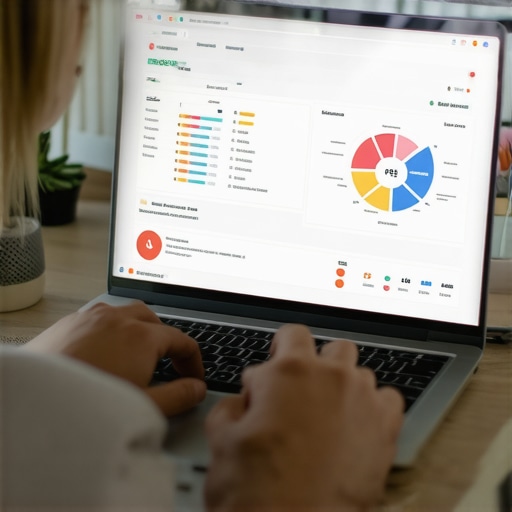 Person reviewing Google My Business analytics on laptop screen