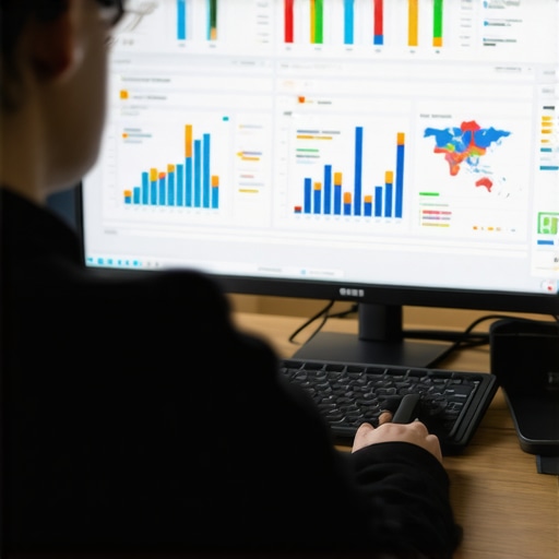 A person reviewing local SEO analytics on a computer to maintain Google Maps ranking