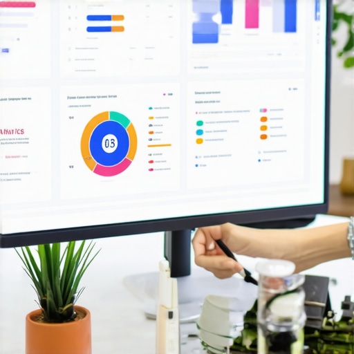 Person reviewing local SEO analytics on a monitor with GMB insights