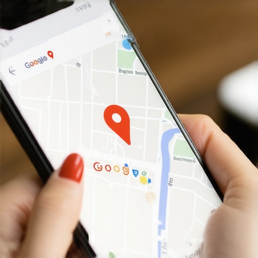Adjusting Map Pin on Google Maps Person using smartphone to correct a business location on Google Maps.