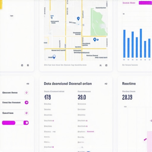 Local SEO Dashboard with Analytics A detailed dashboard displaying real-time local search rankings and engagement metrics