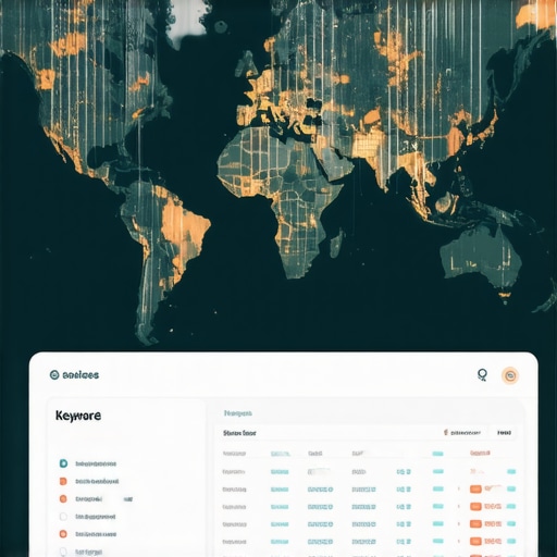 Screenshot of digital map showing competitor keyword insights and SEO analysis tools.