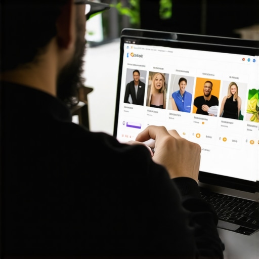 Business owner uploading photos and managing reviews on Google My Business.