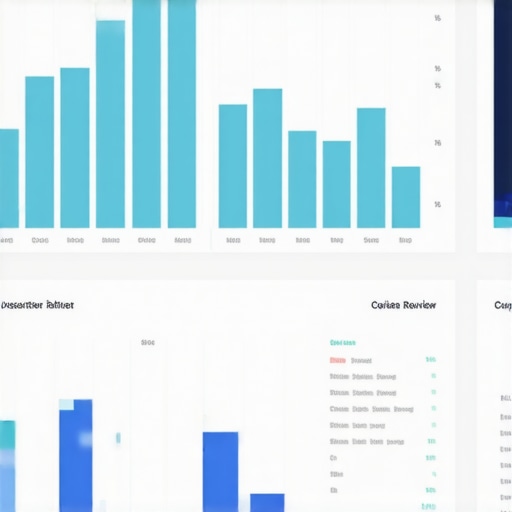 Screenshot of a sentiment analysis dashboard showing positive and negative reviews over time.