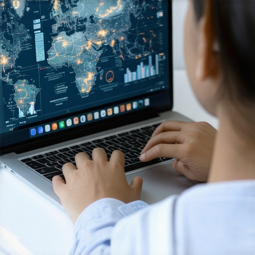 Person analyzing local SEO metrics on a laptop